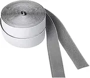 BRAVESHINE Hook Loop Roll with Adhesive - 1.2 Inch 16.5FT Heavy Duty Hook and Loop Strips - Industrial Strength Sticky Back Fabric Fastener Tape for Sewing Craft, Mounting or Hanging Items - Grey