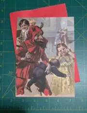 1x Krampus Holiday Greeting Christmas Postcard + Envelope (Style G) Card