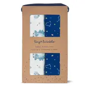 Tiny Twinkle - Kaffle® Swaddle Blanket 2 Pack - Bear & Constellations Set