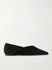 [TOTEME] TOTEME - The Everyday Suede Ballet Flats - Black - IT40 IT 40 Black