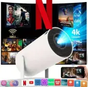 Mini Projector 4K 1080P Support, Portable Projector Wifi6 BT 5.0, 180°Rotatable