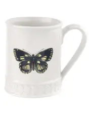 Portmeirion Botanic Garden Set Of 4 16oz Harmony Butterfly Mugs