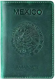 [CHUAN boutique] Mexican Passport Protection Cover ID Card Holder Cowhide Retro Boarding Ticket Card Wallet Card Holder Passport Cover