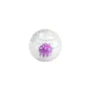 Petstages Nubbiez Treat Dispenser and Squeak High Bouncing Dog Ball Purple Large