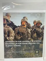 Standing Up For Those Around You Is Army Strong print ad wall art