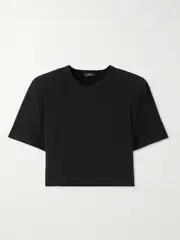 [WARDROBE.NYC] WARDROBE.NYC - Cropped Cotton-jersey T-shirt - Black - small small Black