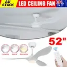 Energy-Saving 52" Ceiling Fan with Remote LED Light for Home Home Office Outdoor