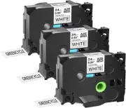 3PK GREENCYCLE 1" Label Tape for Brother TZ-251 TZe251 PT-D600 P700 D600VP D800W