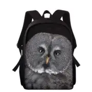 Black Owl Backpack Boy Girl Schoolbag Shoulder Satchel Bookbags School Bag