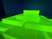 Radiant Glow:Rectangular Green Uranium Glass - UV Reactive, Glows under UV Light
