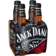 Jack Daniel's Tennessee Whiskey & Cola Bottle 4x330ml