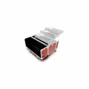 Red Train Case with Crocodile Texture Style No. TS-94 Brand New