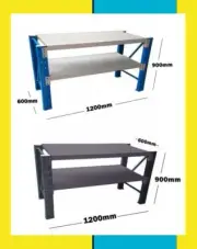 1.5m Heavy Duty Workbench Shelving Rack Work Bench Workbenches 3 Colours-A