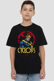 Xmen Cyclops Logo Kids T-Shirt Black