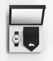 855263 SOUTH SYDNEY RABBITOHS NRL TEAM LOGO WATCH & TIE GIFT PACK FATHER'S DAY