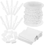 Ciieeo 1 Sets White Vertical Blind Accessories Vertical Blind Repair Kit Vertical Blind Cord Replacement Blind Chain Replacement Plastic