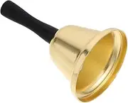 Veemoon Golden Hand Bell with Handle Loud Call Bell for Weddings Events and Classroom Use Stainless Steel for Stylish Decoration