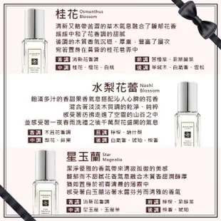 【Jo Malone】東方花園系列糅香旅行組(國際航空版_桂花+星玉蘭+水梨花蕾)