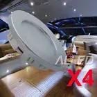 4x 12V LED Down Light Caravan Interior Ceiling Roof Rangehood Cockpit Cabin Lamp