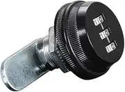 1PCS 20mm Combination Cam Lock Security Locks Drawer Combination Lock Zinc Alloy Password Coded Lock 3-Digit Password Security Padlock for Office Drawer Cabinet Toolbox（Black）