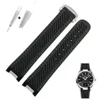 Black & White Rubber Strap for Omega Seamaster Aqua Terra 300