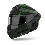 Motorcycle Helmet Integral Airoh MATRYX Sentinel Green SIZE XS Black