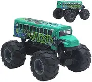 School Bus Push Car - Pull Back School Bus Toy | Alloy Pull Back Car | Friction Push Powered Toy Bus Ride on Vehicle | Vehicles Toys Fine Motor Skill and Girls Ages 3+