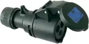 16A 230V 2 POLE + E CONNECTOR TT BLACK - 213-6TTX