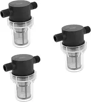 Tofficu Rv Water Filter with Thread Inline Strainer for Garden Hose and Water Tank Filtration Compact Design with Grit Mesh for Caravans Boats and Outdoor Living