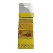 Lot 7-8 Washi Craft Tape Sample Card Various Patterns 3 Ft Plus Each Yellow u