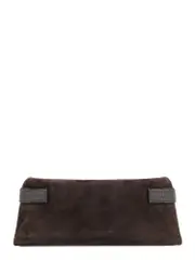 [Brunello Cucinelli] Brunello Cucinelli-Suede Pochette With Monili Detail-Donna OS