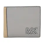 MICHAEL KORS COOPER牛皮簍空LOGO男款零錢袋短夾-灰