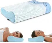 Ergonomic Memory Foam Neck Pillow - Contour Support for All Sleep Positions