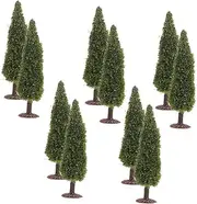 10pcs Mini Model Pine Tree Miniature Model Pine Tree Pine Tree Building Model Christmas Tree Decor Plant Model Adornment Mini Trees for Crafts Small Pine Trees Plastic Green