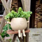Waterproof Swing Face Planter Pot Smiling Face Planter Courtyard Balcony
