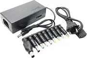 Computer Charger Adapter - Portable Laptop Tip, Replacement MultiPort Plug | Adjustable Voltage Supply, 12-24V Charging Kit with Interchangeable Connectors, for Travel Needs and Device Charging