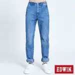 EDWIN JERSEYS 迦績EJ4超彈紅標寬直筒牛仔褲-男-拔淺藍