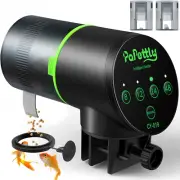 Automatic Fish Feeder for Aquarium, 2 AAA Batteries, Timer, and Feeding Ring