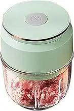 Garlic Chopper Electric | Onion Grinder Masher USB Rechargeable | Portable Electric Dicer Cordless Garlic Chopper with Bowl for Kitchen Home Baby Food Salad Prep, Camping, RV