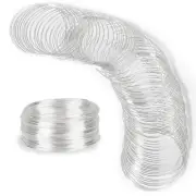 100 Loop Wire Bracelet Memory Wire Bracelet Wire for Beads Jewelry Wire Silver J