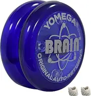 [Yomega] The Original Brain - Professional Yoyo for Kids and Beginners, Responsive Auto Return Yo Yo Best for String Tricks + Extra 2 Strings (Dark Blue)