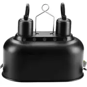 Reptile Lamp Fixture Aluminum Dome Light Dual Deep Cap for Amphibians Terrarium