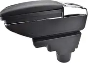 Car Armrests Storage Box Rotatable Arm Rest Storage Box Center Console Armrest Box for Holden for Barina 2012 2013 2014 2015 2016 2017 2018 Interior (Color : 2)