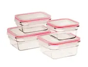 Glasslock 4 Piece Food Container Oven Safe Set Tempered Glass- 28084