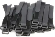 25 Pack 18 Inch Reusable Fastening Cable Straps Hook and Loop Cinch Cable Ties