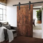 Cefito Sliding Barn Door Hardware, 2.44M Bypass Barns Doors Rail Track Slide Gat