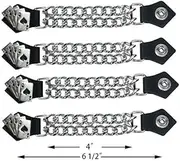 Dream Apparel Deadman's Hand Double Diamond Cut Chrome Chain Vest Extender