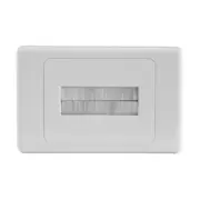 QCE Cable Brush Wall Plate In-Wall Cable Management White