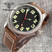 Vintage 20Bar 39Mm NH35A Dive Men'S Automatic Pilot Watch Fluted Bezel Big Screw