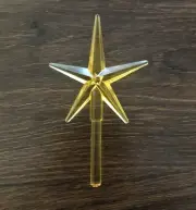 Large Clear Yellow Plastic Ceramic Christmas Tree Star